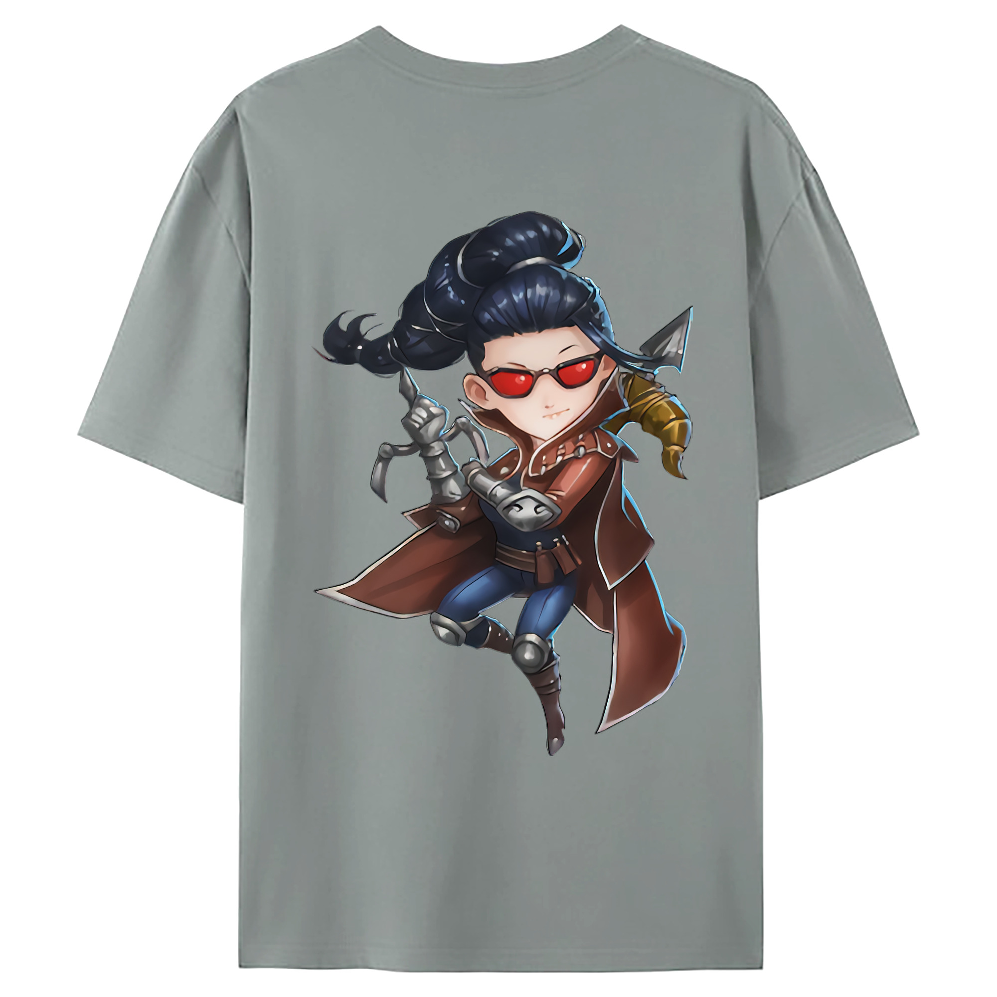 （画像用） リーグ・オブ・レジェンド League of Legends LOL 綿100％ メンズ半袖Tシャツ（バックプリント） 通気性